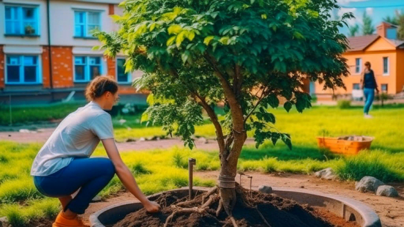 Посадка дерева в неподходящее время