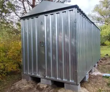 Классика практичности: оцинкованный хозблок 5×2 метра для дачи в Тульскую область