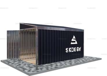 Контейнер технический с Односкатной Крышей Стандартный SKOGGY 4м