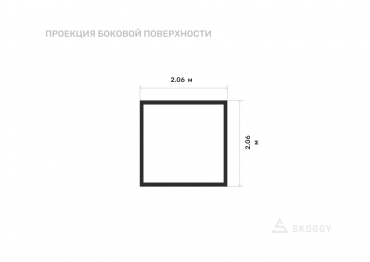 Блок контейнер стандартный 2 м с плоской крышей и рольставнями вид сбоку