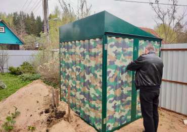 Гараж SKOGGY для мотоцикла 2*2 с односкатной крышей в д. Болтино -2