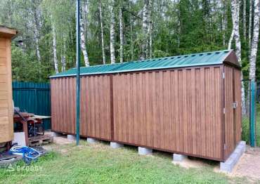 Металлический гараж с двускатной крышей стандартный SKOGGY 6м