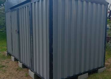 Железный хозблок SKOGGY в цвете RAL 7004